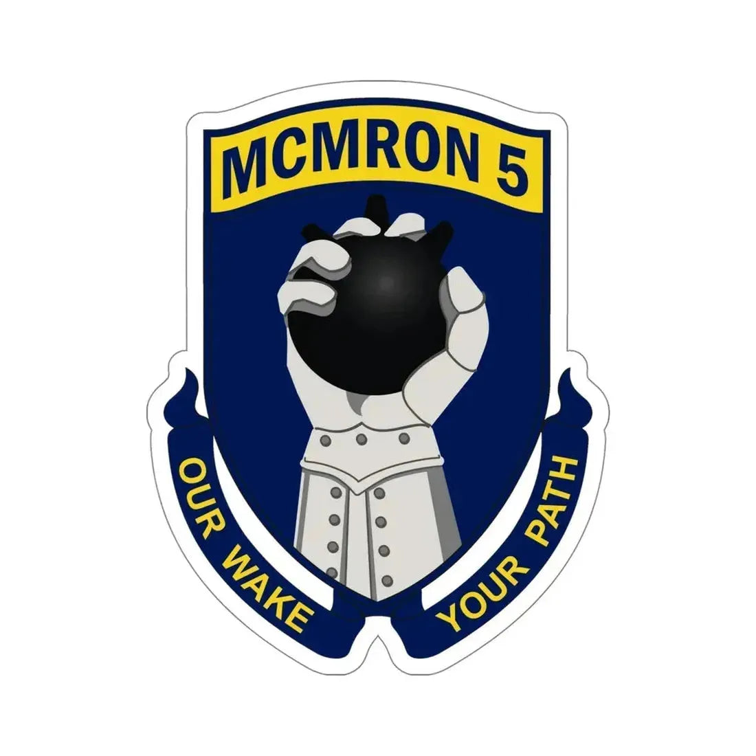 Mine Countermeasures Squadron Five (U.S. Navy) STICKER Vinyl Die-Cut Decal 5 Inch - The Sticker Space
