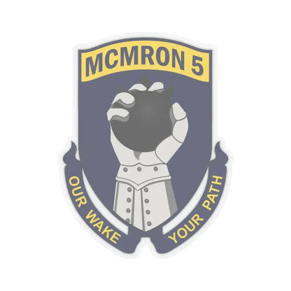 Mine Countermeasures Squadron Five (U.S. Navy) STICKER Vinyl Kiss-Cut Decal 6 Inch Transparent - The Sticker Space