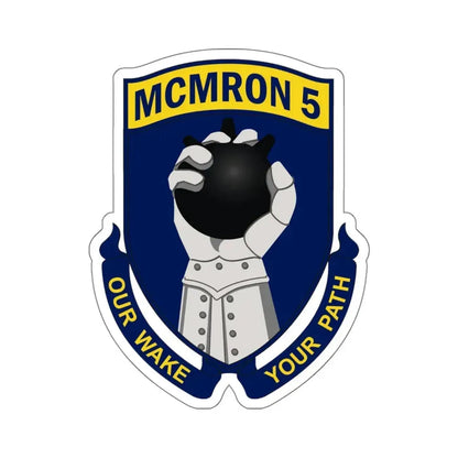 Mine Countermeasures Squadron Five (U.S. Navy) STICKER Vinyl Kiss-Cut Decal 6 Inch White - The Sticker Space