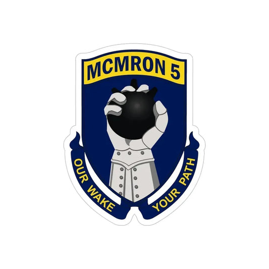 Mine Countermeasures Squadron Five (U.S. Navy) Transparent STICKER Die-Cut Vinyl Decal 6 Inch Transparent - The Sticker Space