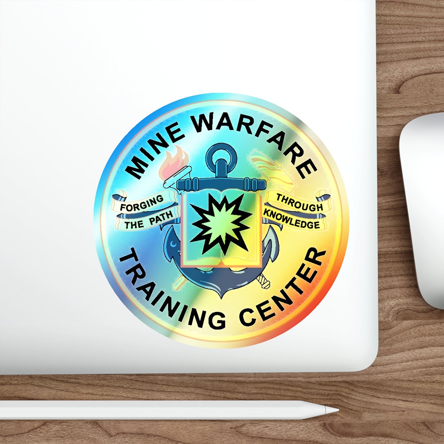 Mine Warfare Training Center (U.S. Navy) Holographic STICKER Die-Cut Vinyl Decal-The Sticker Space