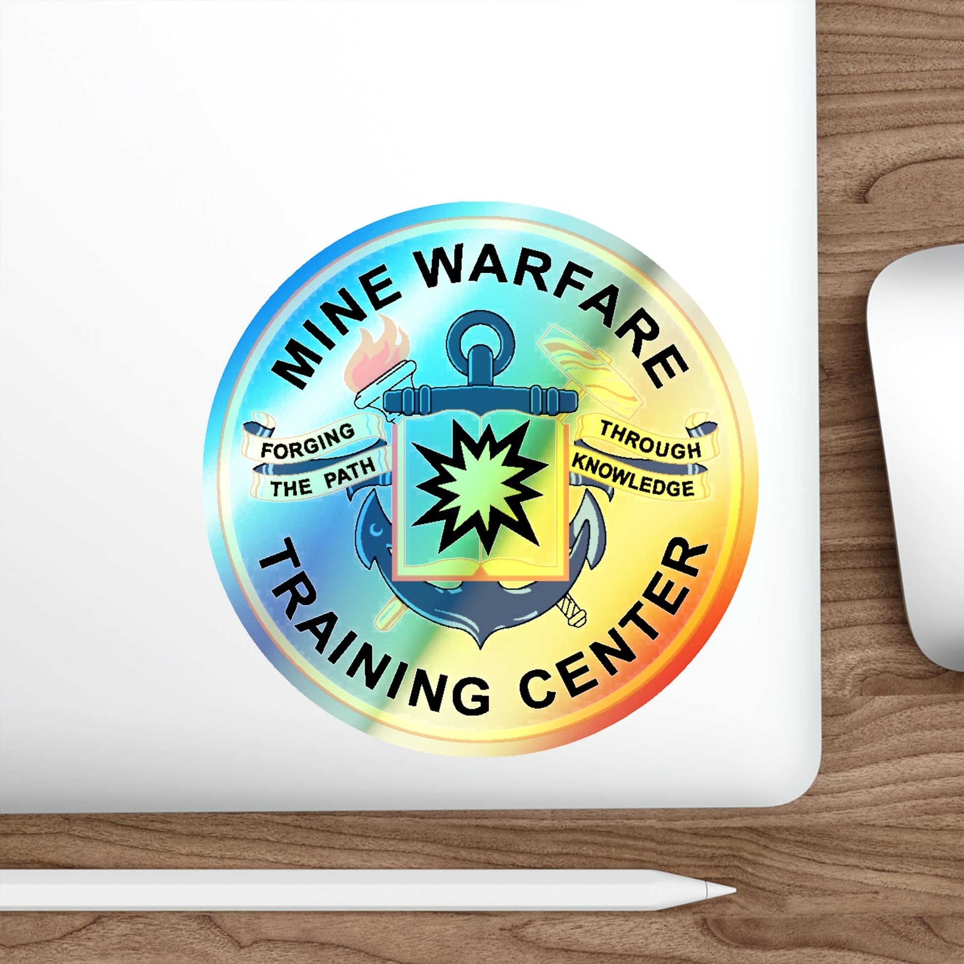 Mine Warfare Training Center (U.S. Navy) Holographic STICKER Die-Cut Vinyl Decal-The Sticker Space