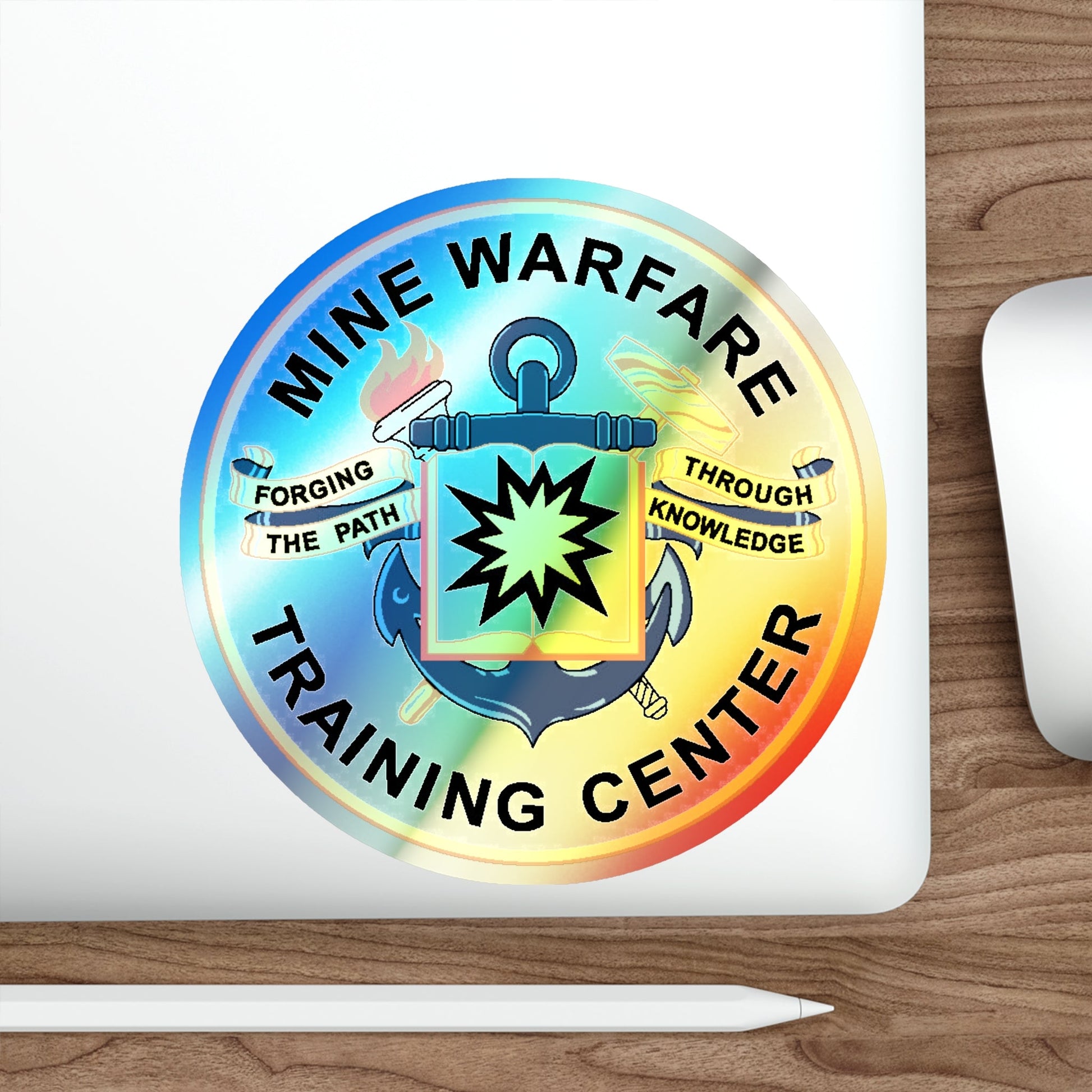 Mine Warfare Training Center (U.S. Navy) Holographic STICKER Die-Cut Vinyl Decal-The Sticker Space