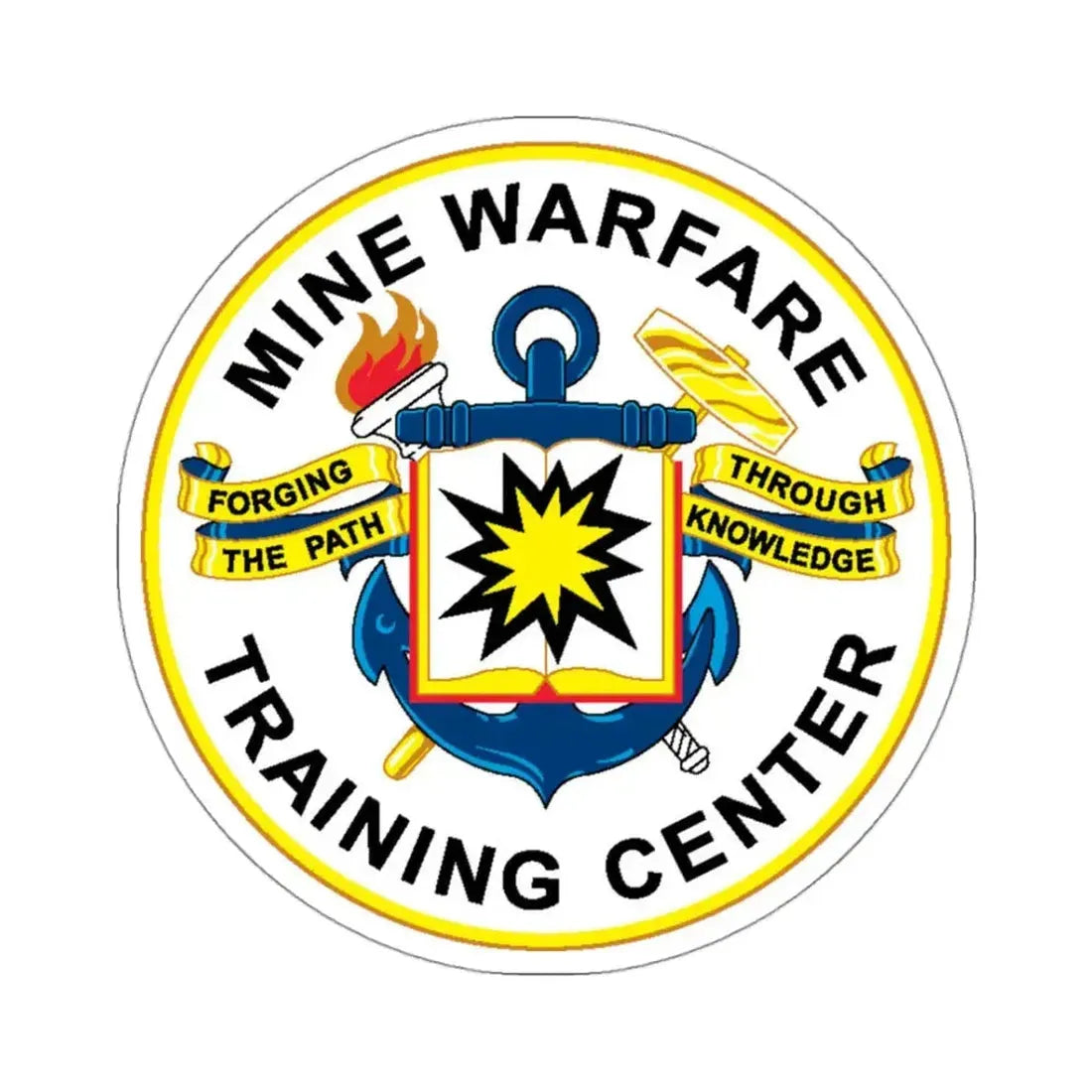 Mine Warfare Training Center (U.S. Navy) STICKER Vinyl Kiss-Cut Decal 3 Inch White - The Sticker Space