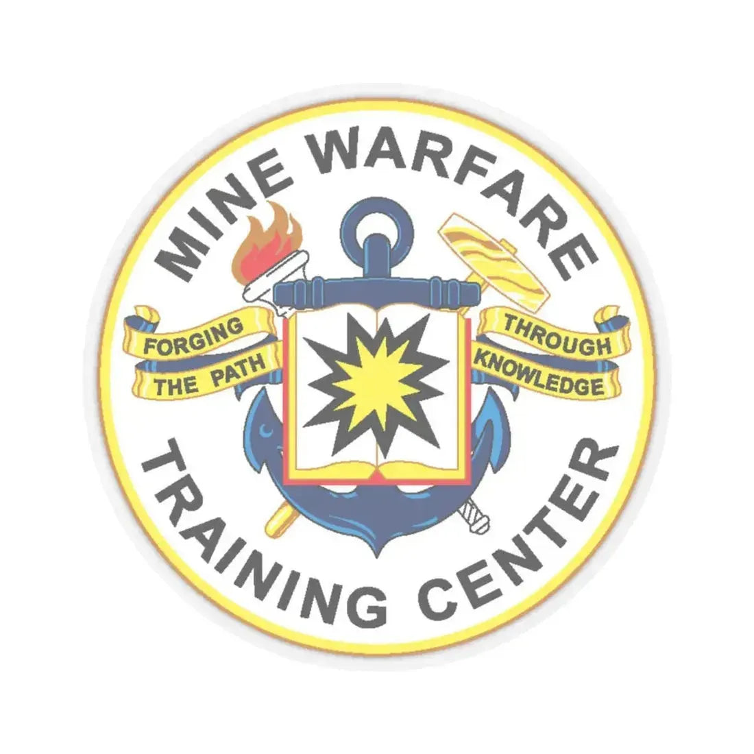Mine Warfare Training Center (U.S. Navy) STICKER Vinyl Kiss-Cut Decal 4 Inch Transparent - The Sticker Space