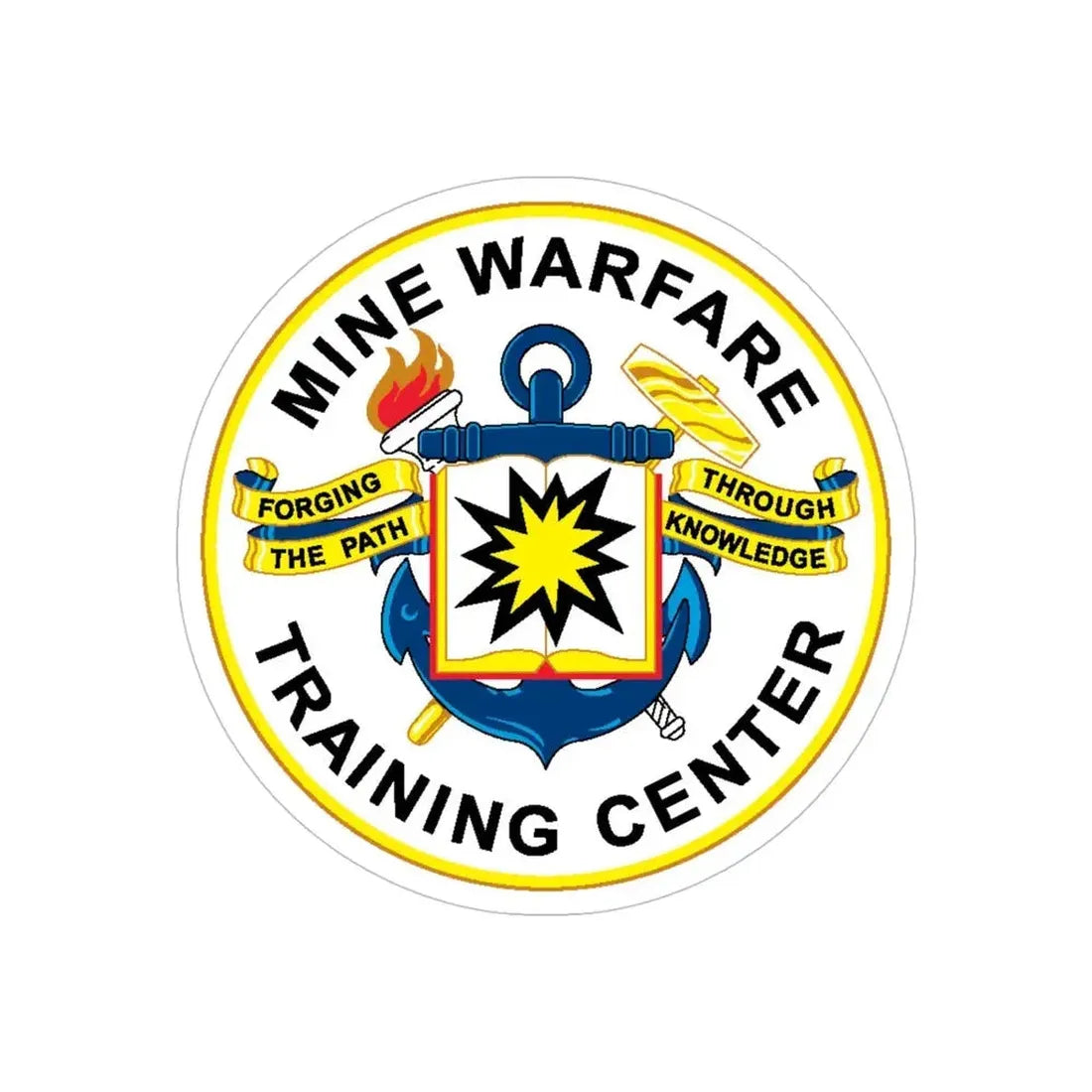 Mine Warfare Training Center (U.S. Navy) Transparent STICKER Die-Cut Vinyl Decal 5 Inch Transparent - The Sticker Space