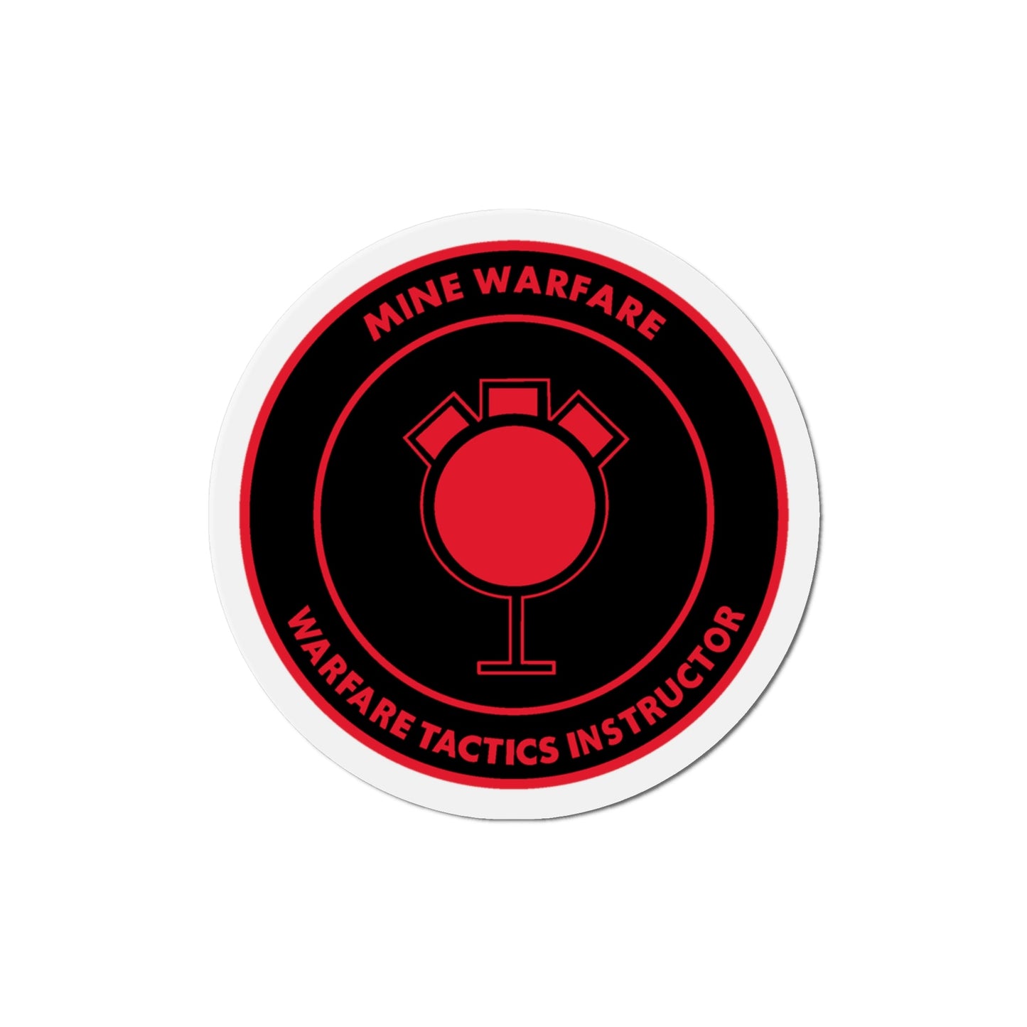 Mine Warfare Warfare Tactics Instructor (U.S. Navy) Die-Cut Magnet-The Sticker Space