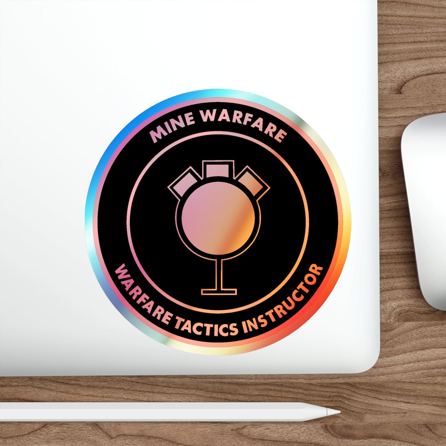 Mine Warfare Warfare Tactics Instructor (U.S. Navy) Holographic STICKER Die-Cut Vinyl Decal-The Sticker Space