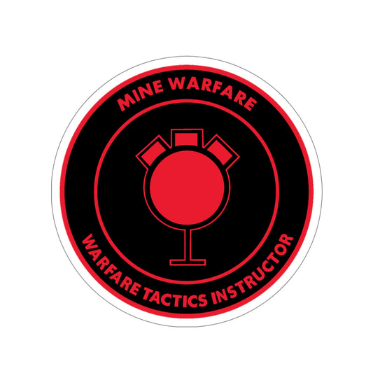 Mine Warfare Warfare Tactics Instructor (U.S. Navy) STICKER Vinyl Die-Cut Decal-6 Inch-The Sticker Space