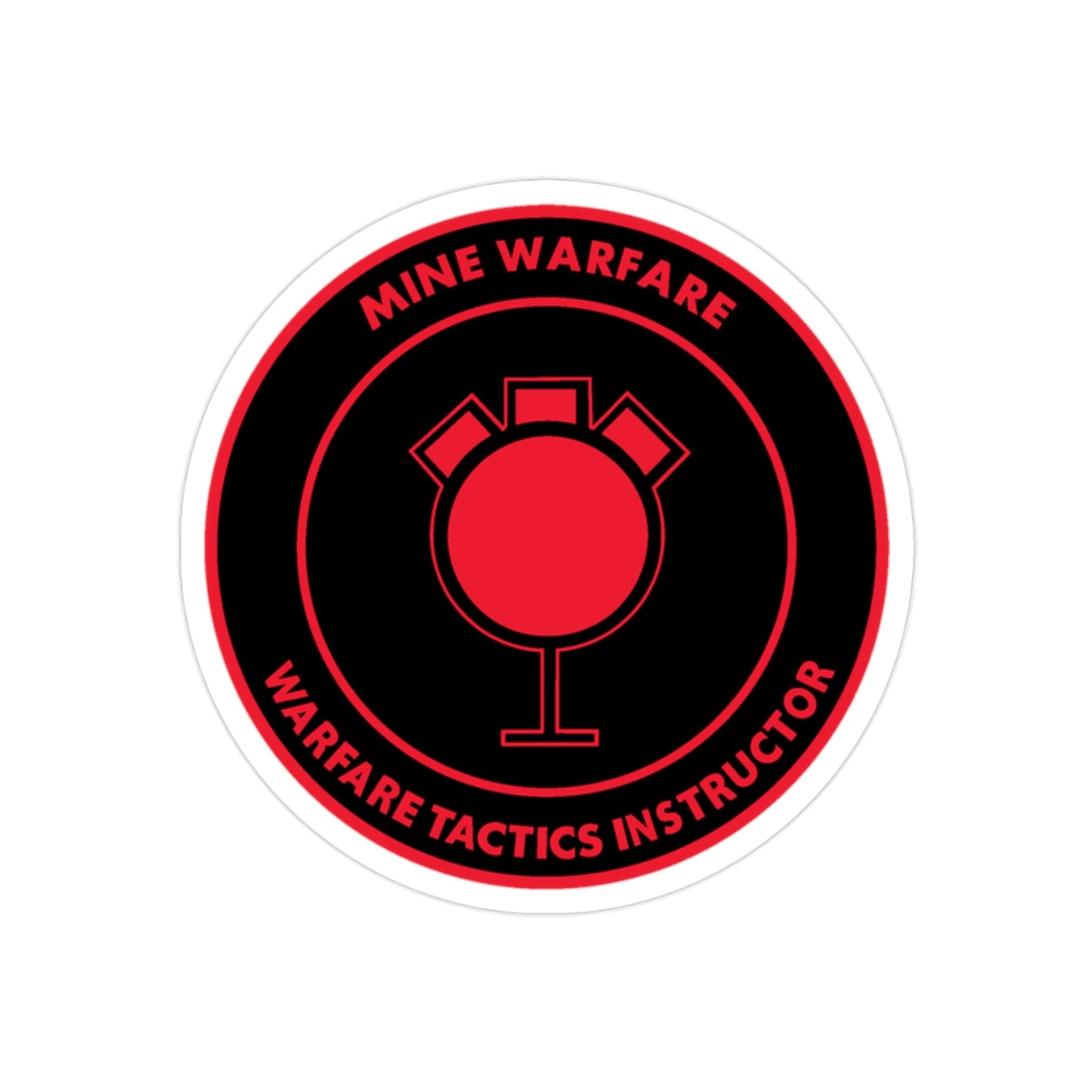 Mine Warfare Warfare Tactics Instructor (U.S. Navy) Transparent STICKER Die-Cut Vinyl Decal-2 Inch-The Sticker Space