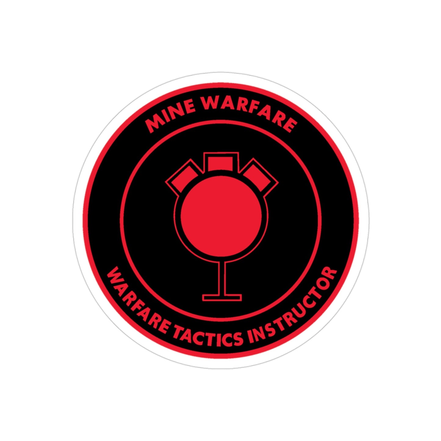 Mine Warfare Warfare Tactics Instructor (U.S. Navy) Transparent STICKER Die-Cut Vinyl Decal-3 Inch-The Sticker Space