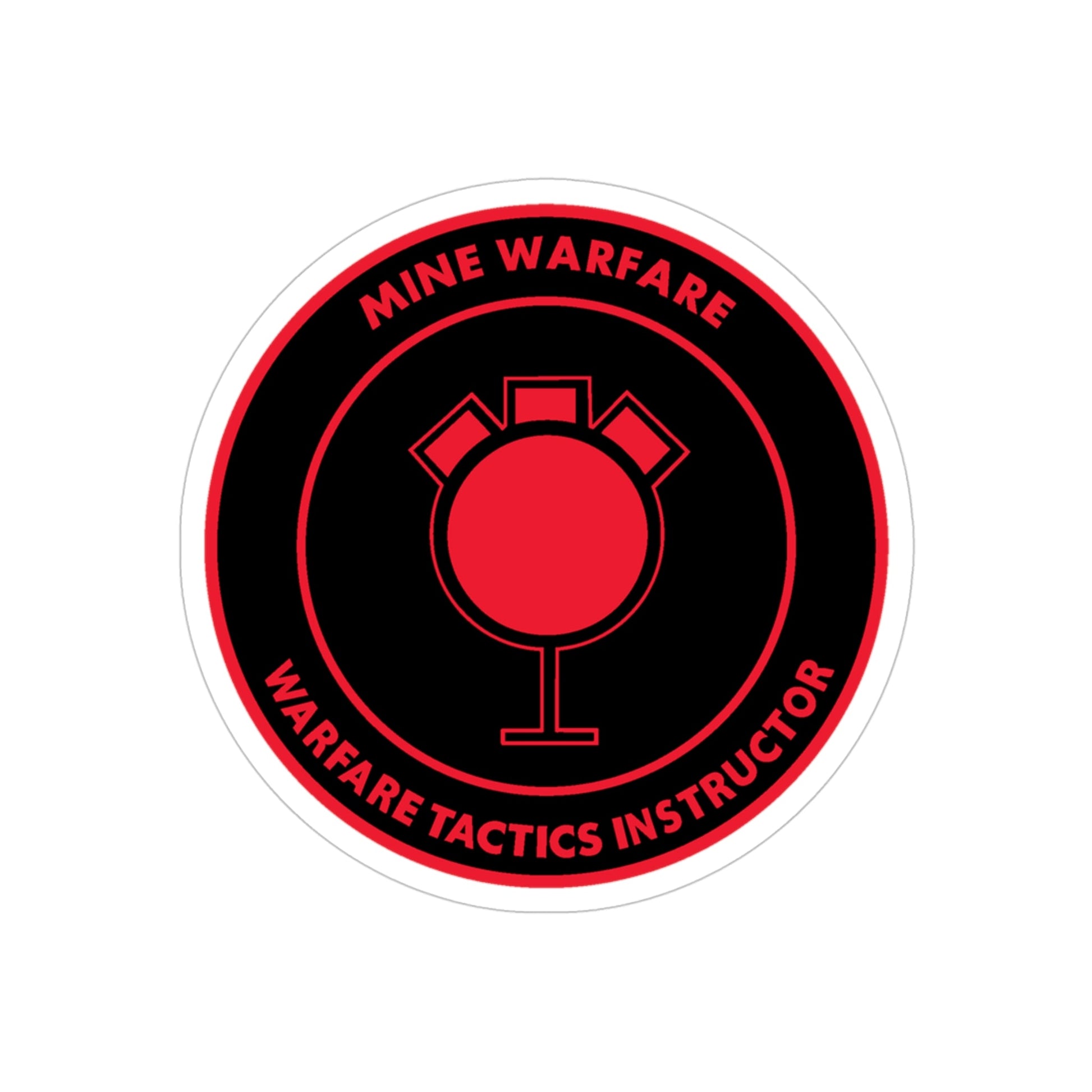 Mine Warfare Warfare Tactics Instructor (U.S. Navy) Transparent STICKER Die-Cut Vinyl Decal-4 Inch-The Sticker Space