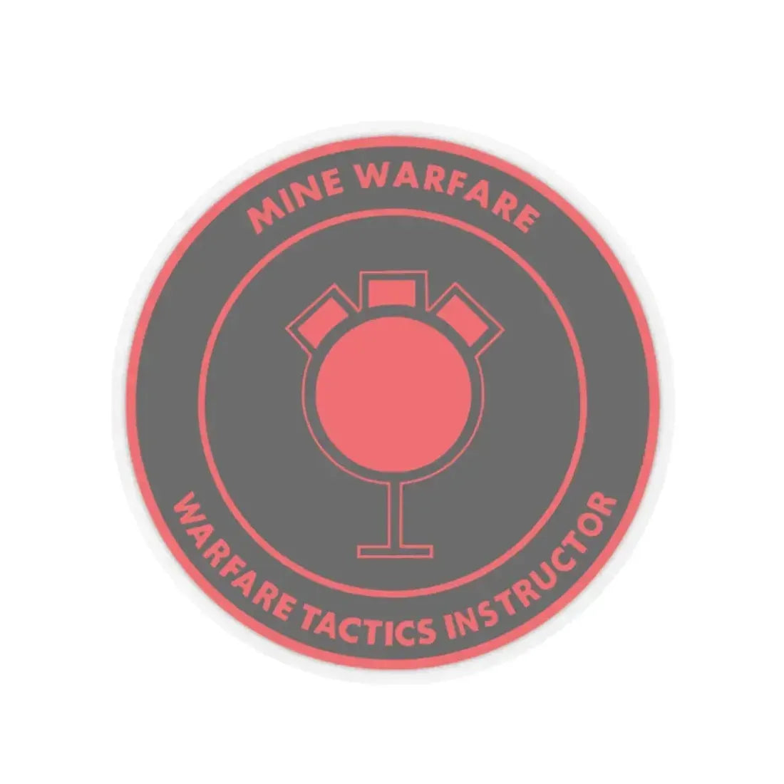 Mine Warfare Warfare Tactics Instructor (U.S. Navy) STICKER Vinyl Kiss-Cut Decal 2 Inch Transparent - The Sticker Space