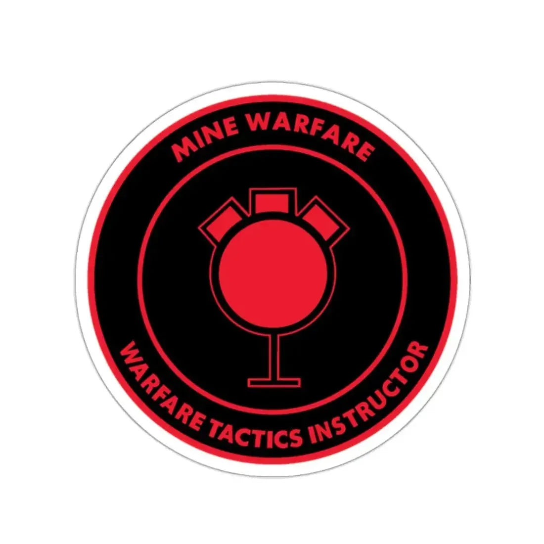 Mine Warfare Warfare Tactics Instructor (U.S. Navy) STICKER Vinyl Kiss-Cut Decal 2 Inch White - The Sticker Space