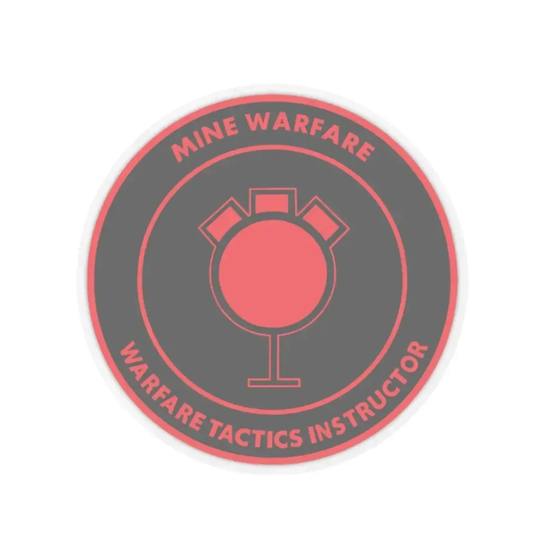 Mine Warfare Warfare Tactics Instructor (U.S. Navy) STICKER Vinyl Kiss-Cut Decal 3 Inch Transparent - The Sticker Space