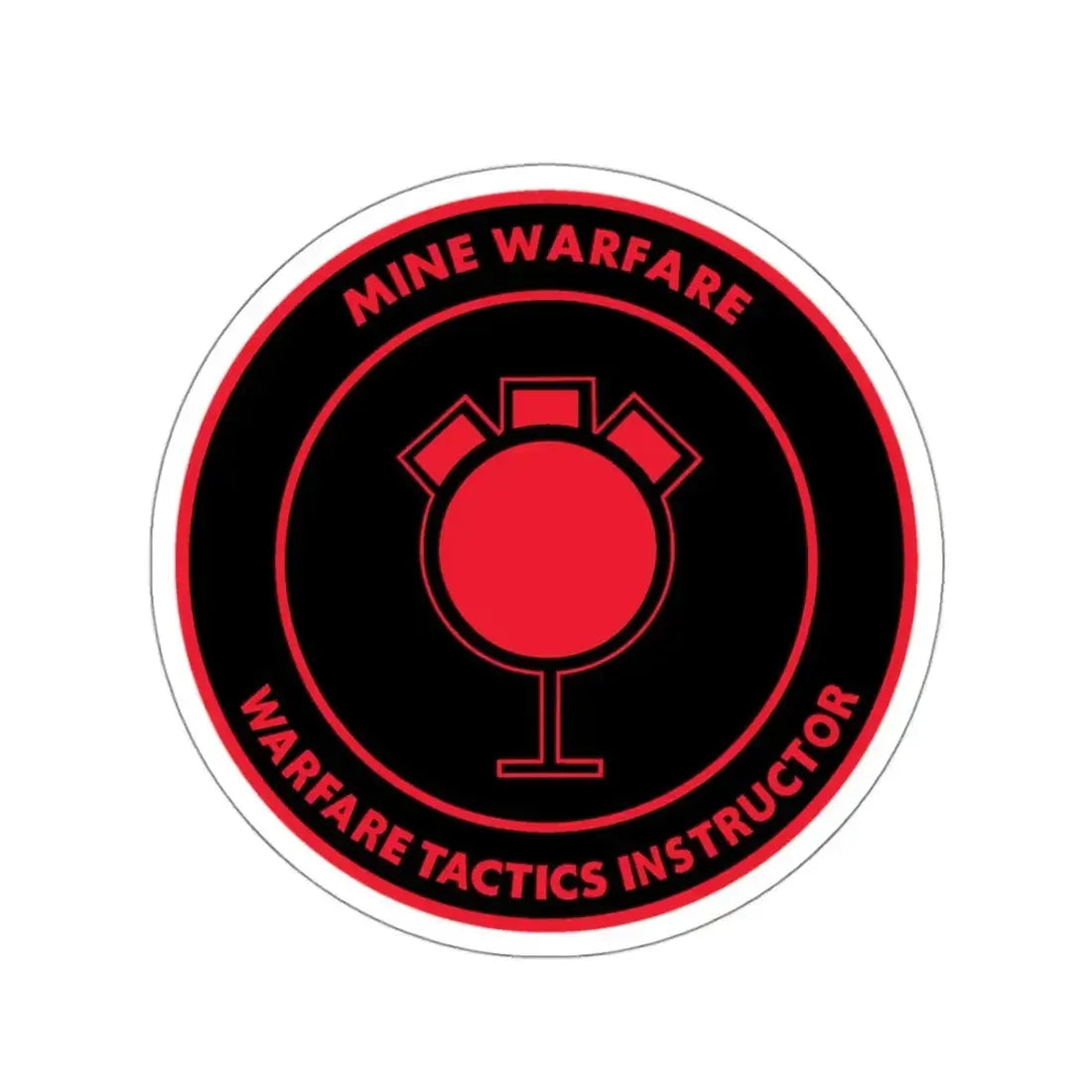 Mine Warfare Warfare Tactics Instructor (U.S. Navy) STICKER Vinyl Kiss-Cut Decal 3 Inch White - The Sticker Space
