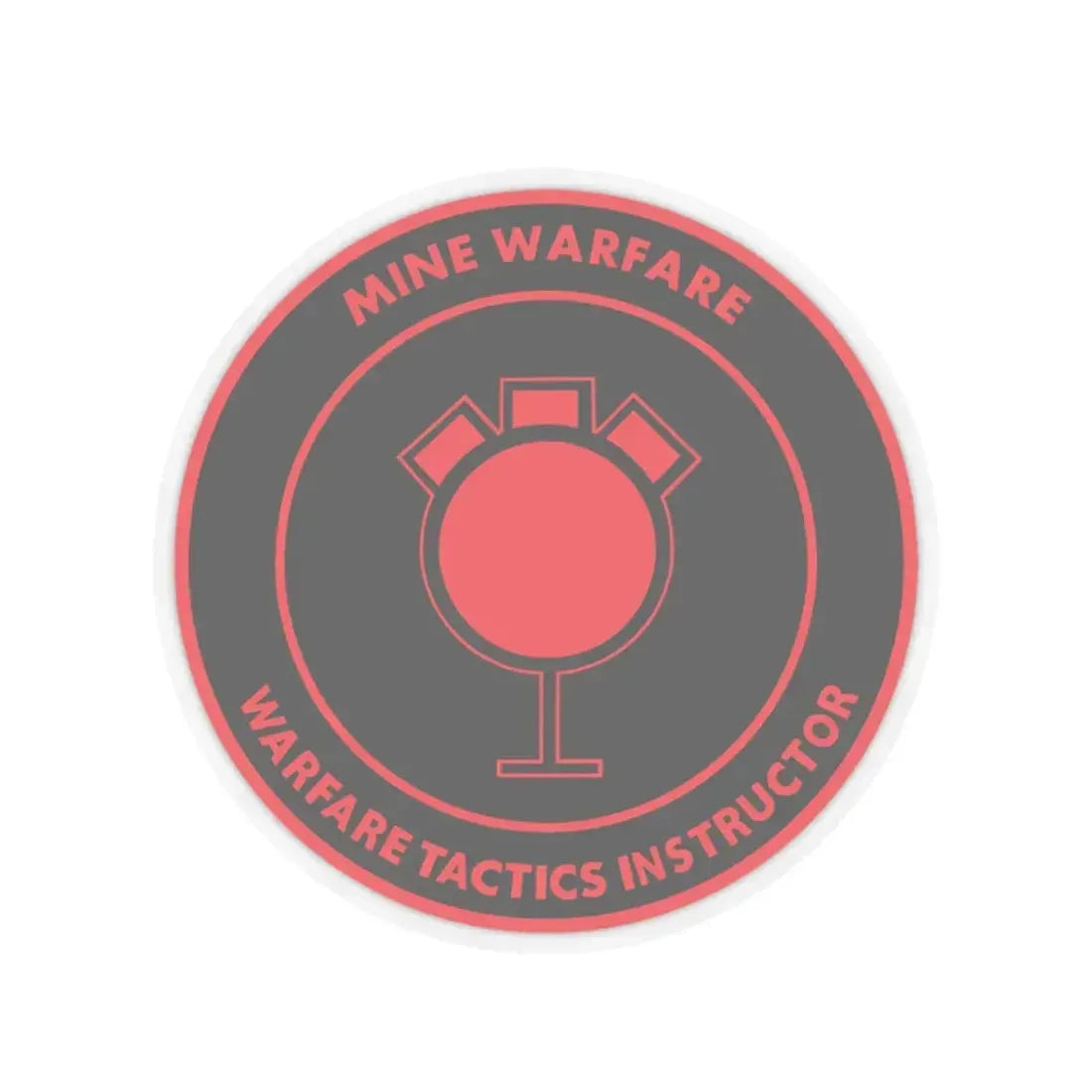 Mine Warfare Warfare Tactics Instructor (U.S. Navy) STICKER Vinyl Kiss-Cut Decal 4 Inch Transparent - The Sticker Space