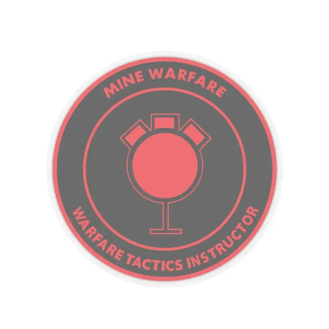 Mine Warfare Warfare Tactics Instructor (U.S. Navy) STICKER Vinyl Kiss-Cut Decal 6 Inch Transparent - The Sticker Space