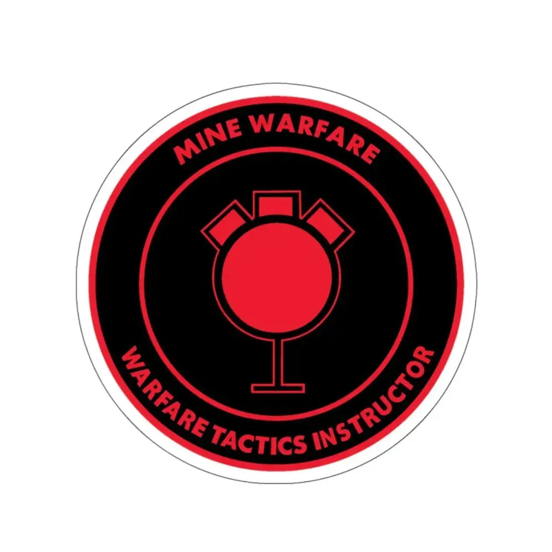 Mine Warfare Warfare Tactics Instructor (U.S. Navy) STICKER Vinyl Kiss-Cut Decal 6 Inch White - The Sticker Space