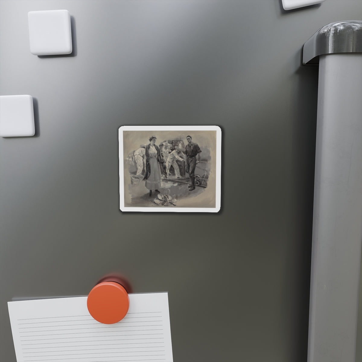 Mining Beauty, probable interior illustration, 1911 (Magazine Illustration) Refrigerator Magnet-The Sticker Space