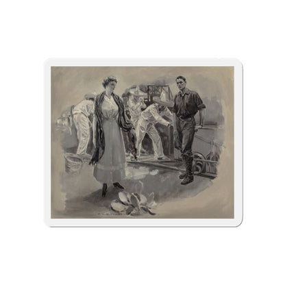 Mining Beauty, probable interior illustration, 1911 (Magazine Illustration) Refrigerator Magnet-6 × 6"-The Sticker Space