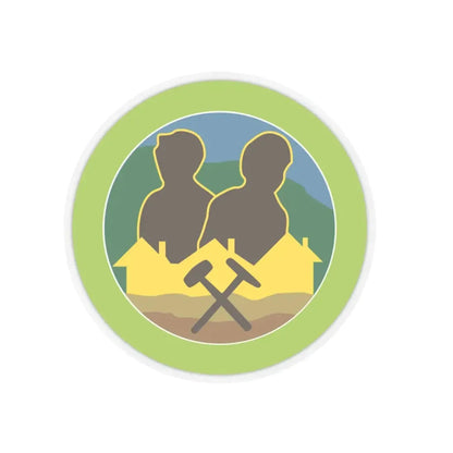 Mining in Society (Boy Scout Merit Badge) STICKER Vinyl Kiss-Cut Decal 3 Inch Transparent - The Sticker Space
