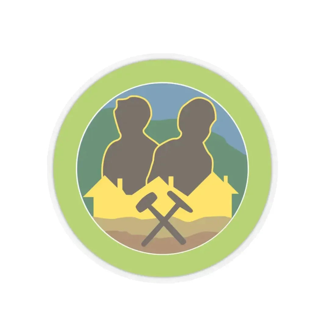 Mining in Society (Boy Scout Merit Badge) STICKER Vinyl Kiss-Cut Decal 4 Inch Transparent - The Sticker Space