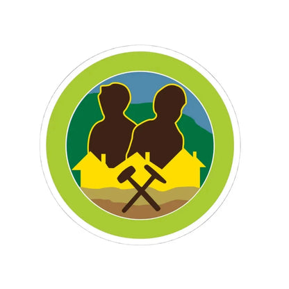 Mining in Society (Boy Scout Merit Badge) STICKER Vinyl Kiss-Cut Decal 4 Inch White - The Sticker Space