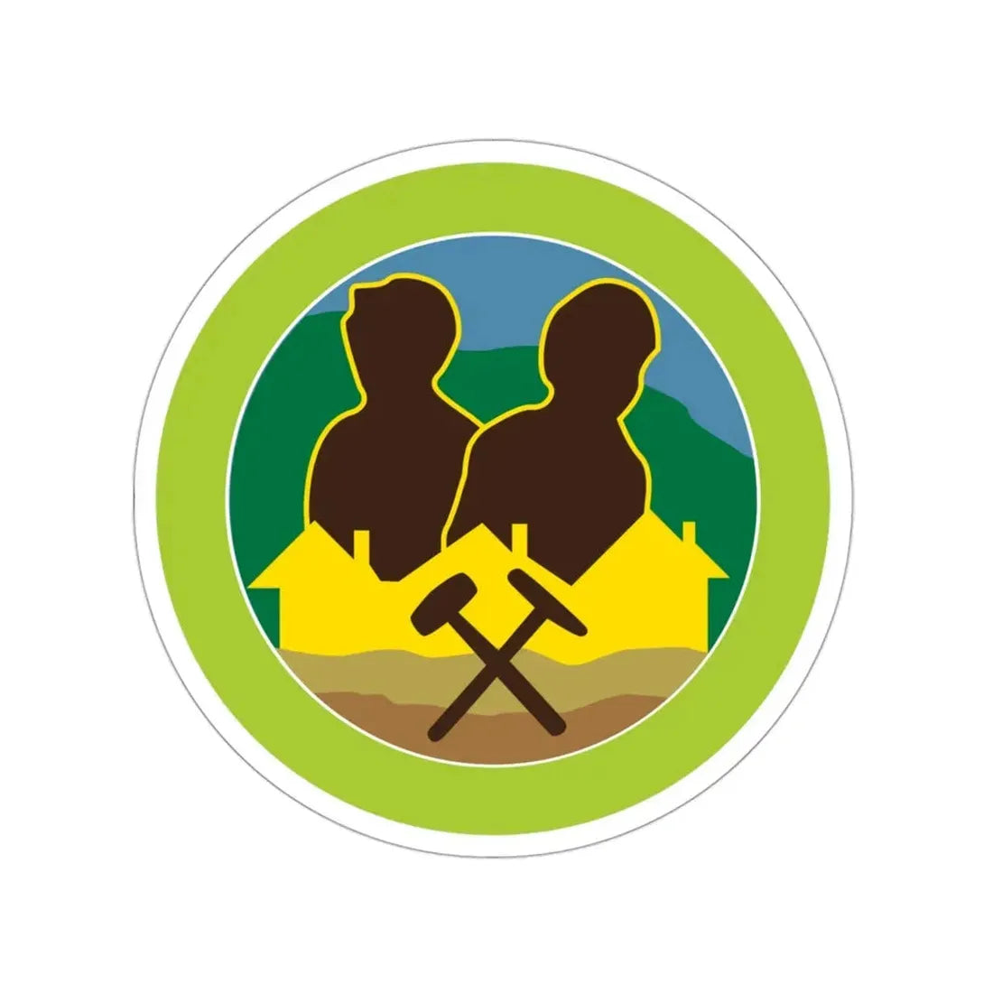 Mining in Society (Boy Scouts Merit Badge) STICKER Vinyl Die-Cut Decal 3 Inch - The Sticker Space