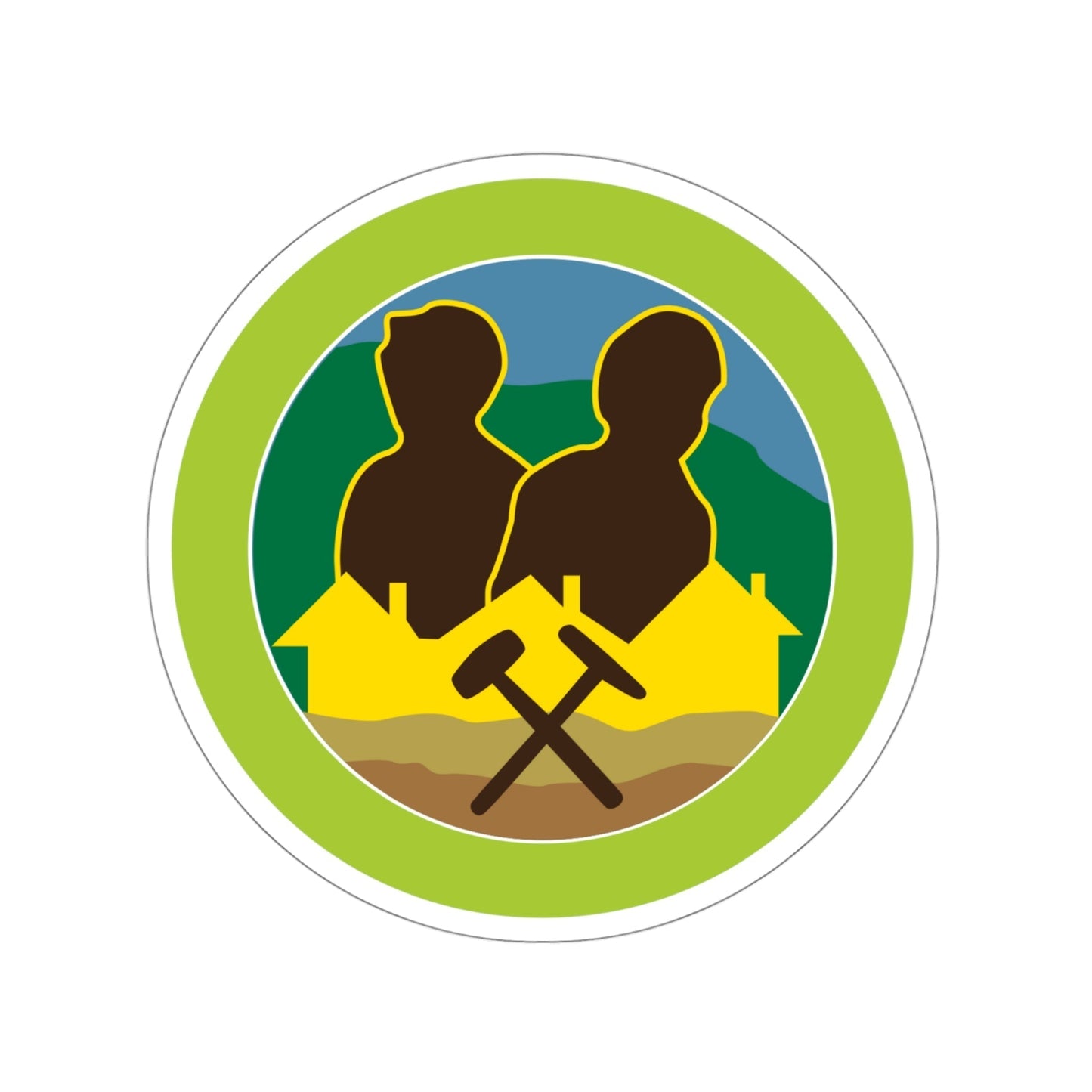 Mining in Society (Boy Scouts Merit Badge) STICKER Vinyl Die-Cut Decal-4 Inch-The Sticker Space