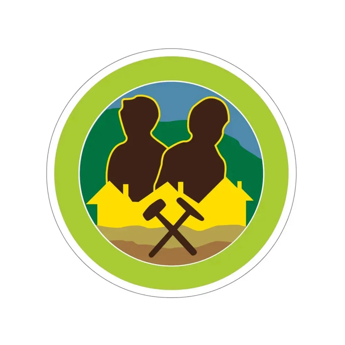 Mining in Society (Boy Scouts Merit Badge) STICKER Vinyl Die-Cut Decal 5 Inch - The Sticker Space