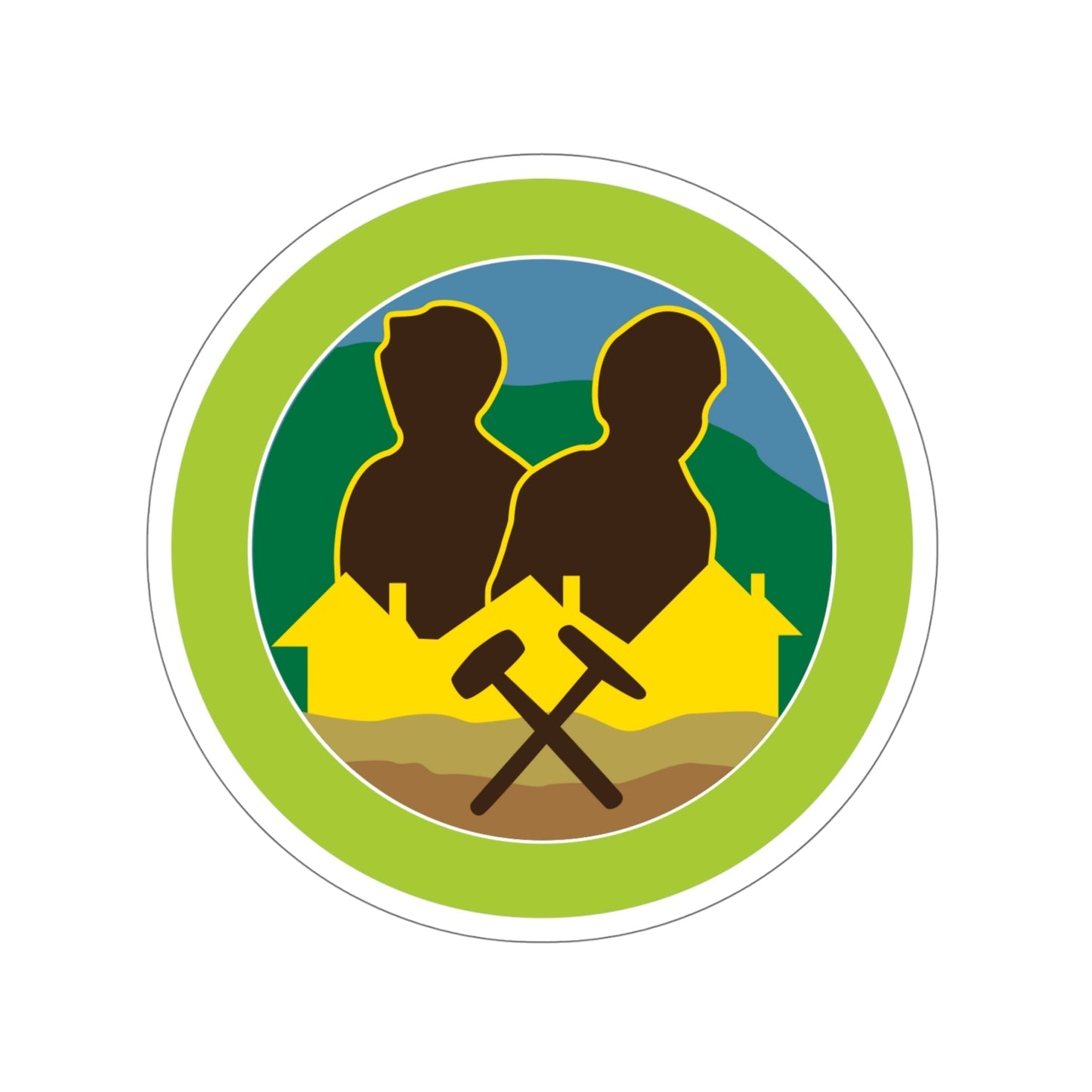 Mining in Society (Boy Scouts Merit Badge) STICKER Vinyl Die-Cut Decal-6 Inch-The Sticker Space