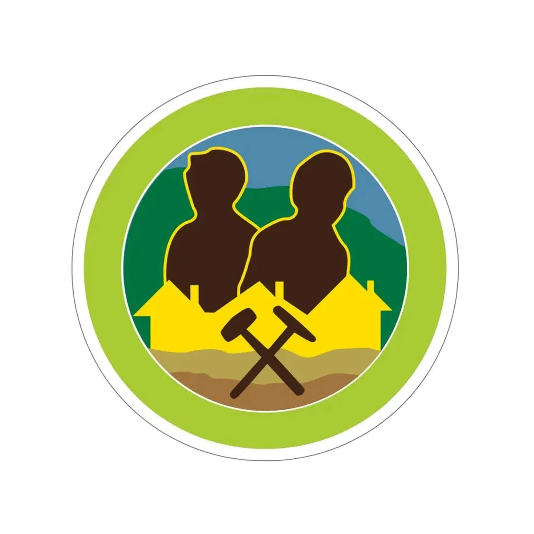 Mining in Society (Boy Scouts Merit Badge) STICKER Vinyl Die-Cut Decal - The Sticker Space