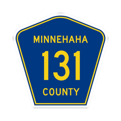 Minnehaha County 131 (South Dakota) (Road Sign) STICKER Vinyl Kiss-Cut Decal 2 Inch White - The Sticker Space