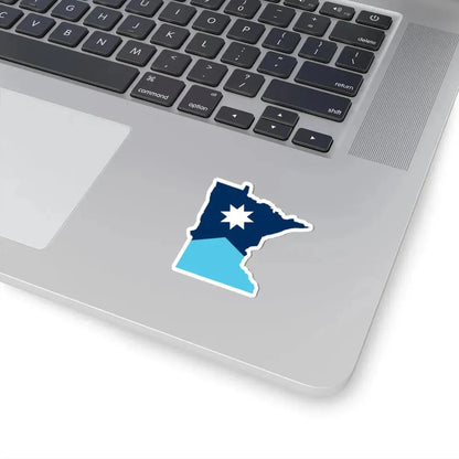Minnesota flag map (United States) STICKER Vinyl Kiss-Cut Decal - The Sticker Space