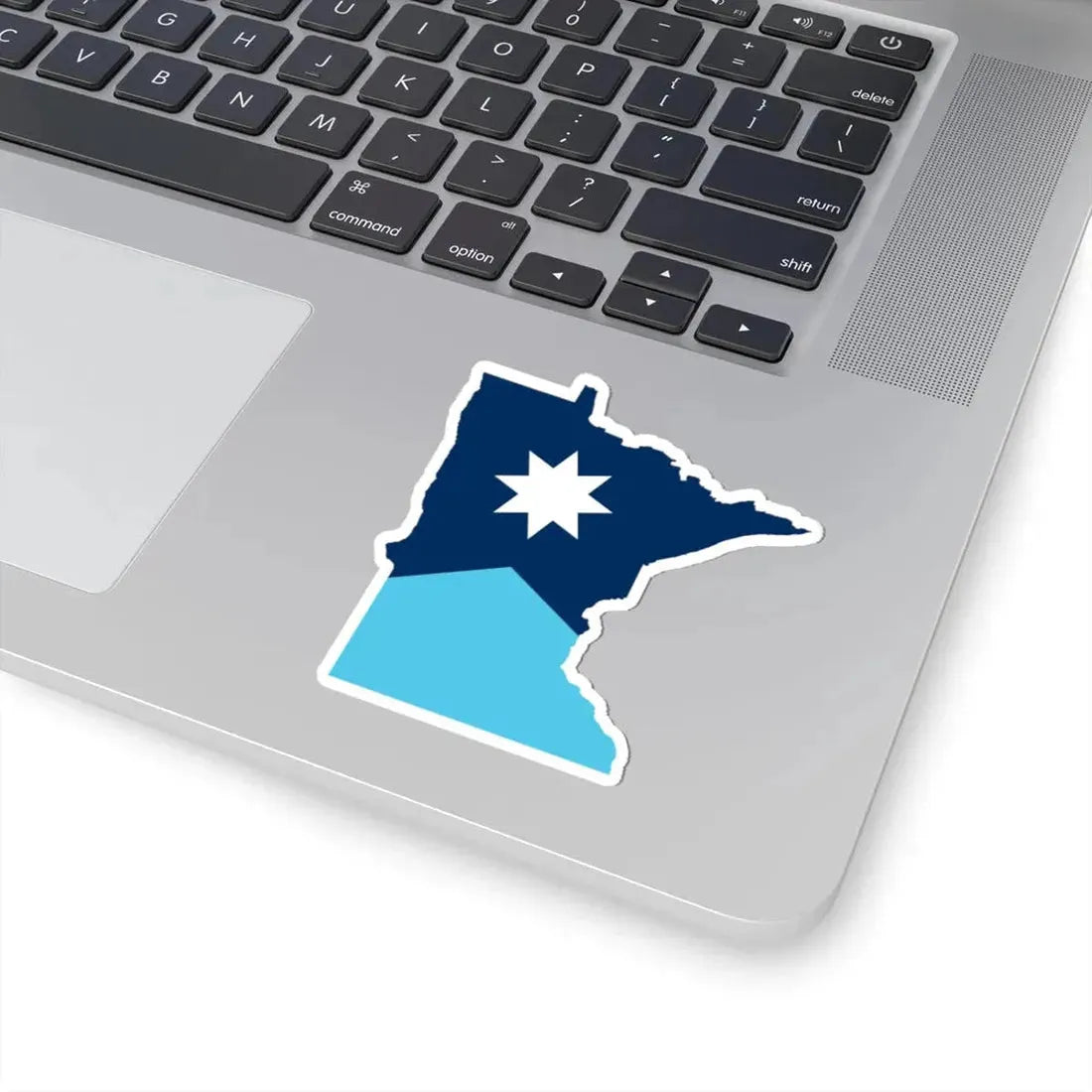 Minnesota flag map (United States) STICKER Vinyl Kiss-Cut Decal - The Sticker Space