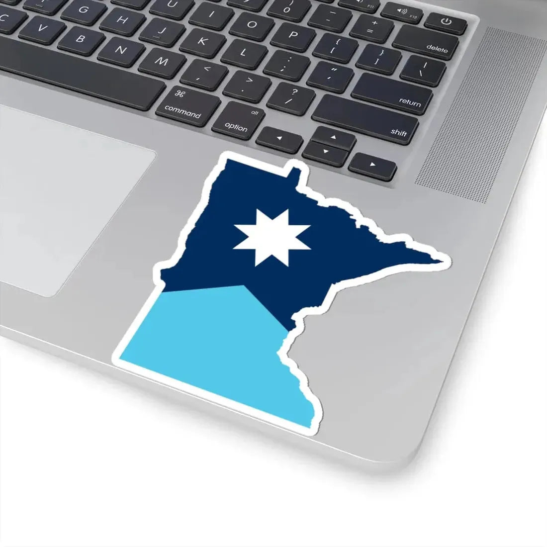 Minnesota flag map (United States) STICKER Vinyl Kiss-Cut Decal - The Sticker Space