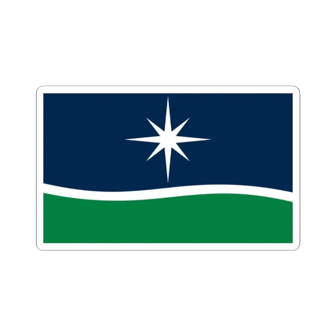 Minnesota flag submission F2100 (United States) STICKER Vinyl Kiss-Cut Decal 2 Inch White - The Sticker Space