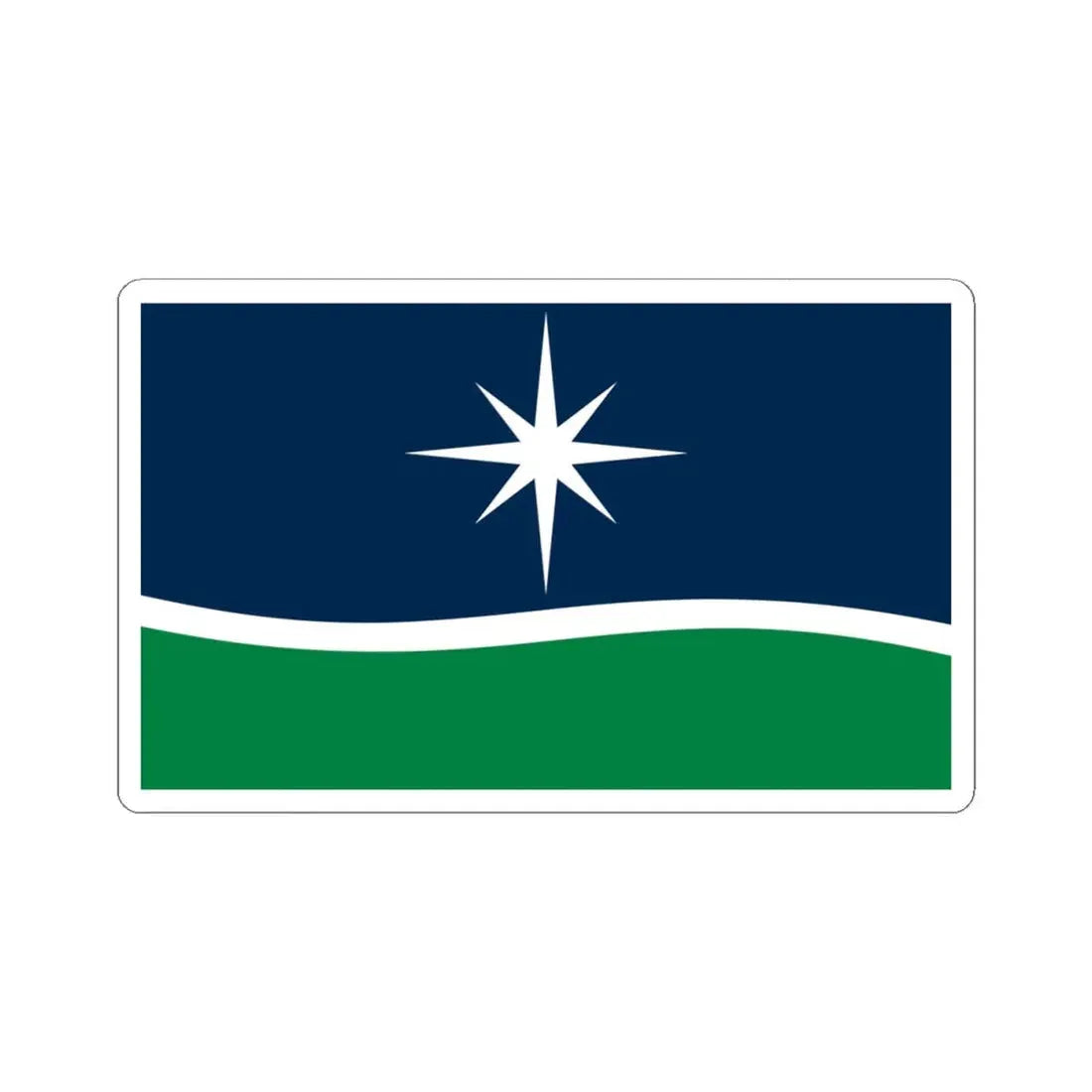Minnesota flag submission F2100 (United States) STICKER Vinyl Kiss-Cut Decal 4 Inch White - The Sticker Space