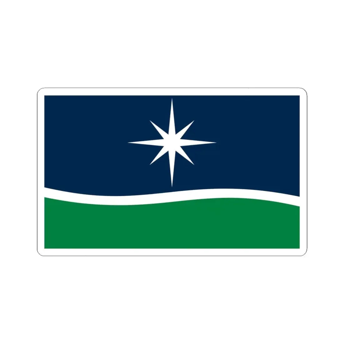 Minnesota flag submission F2100 (United States) STICKER Vinyl Kiss-Cut Decal 6 Inch White - The Sticker Space