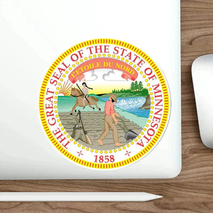 Minnesota State Seal STICKER Vinyl Die-Cut Decal - The Sticker Space