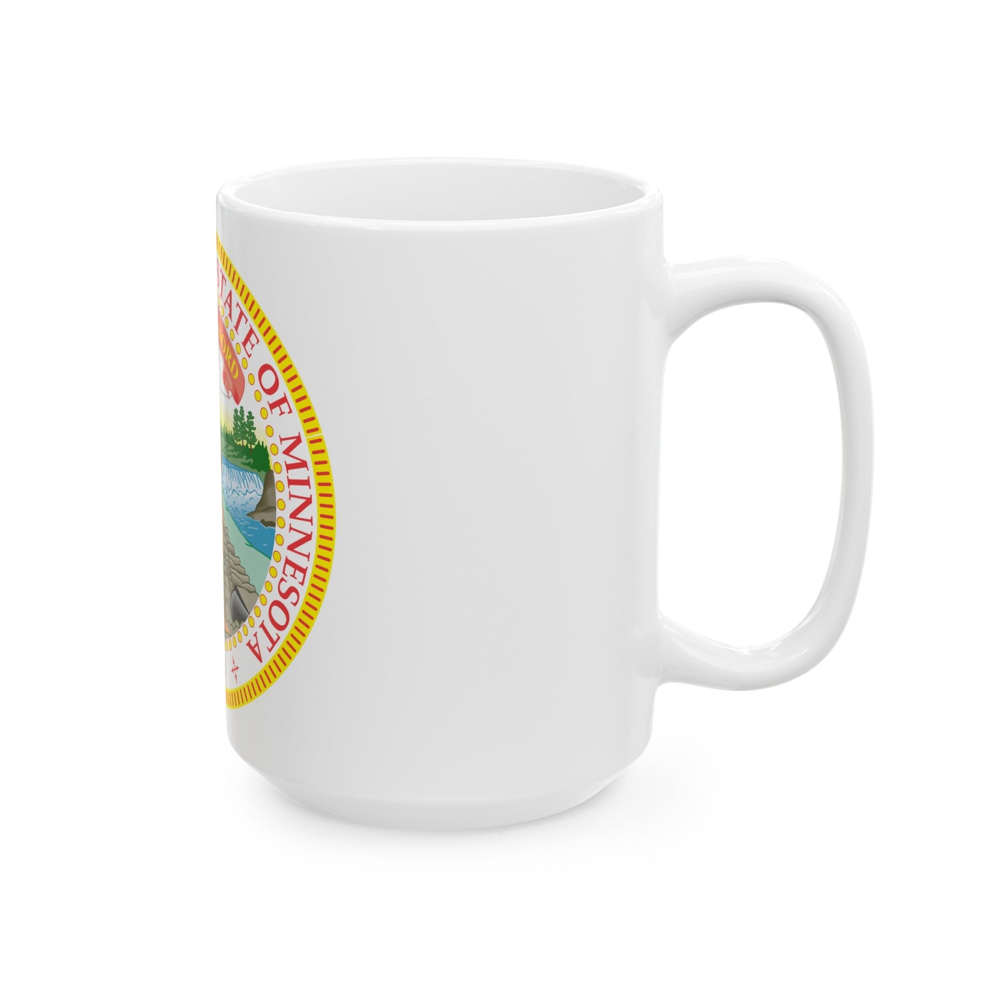 Minnesota State Seal - White Coffee Mug-The Sticker Space