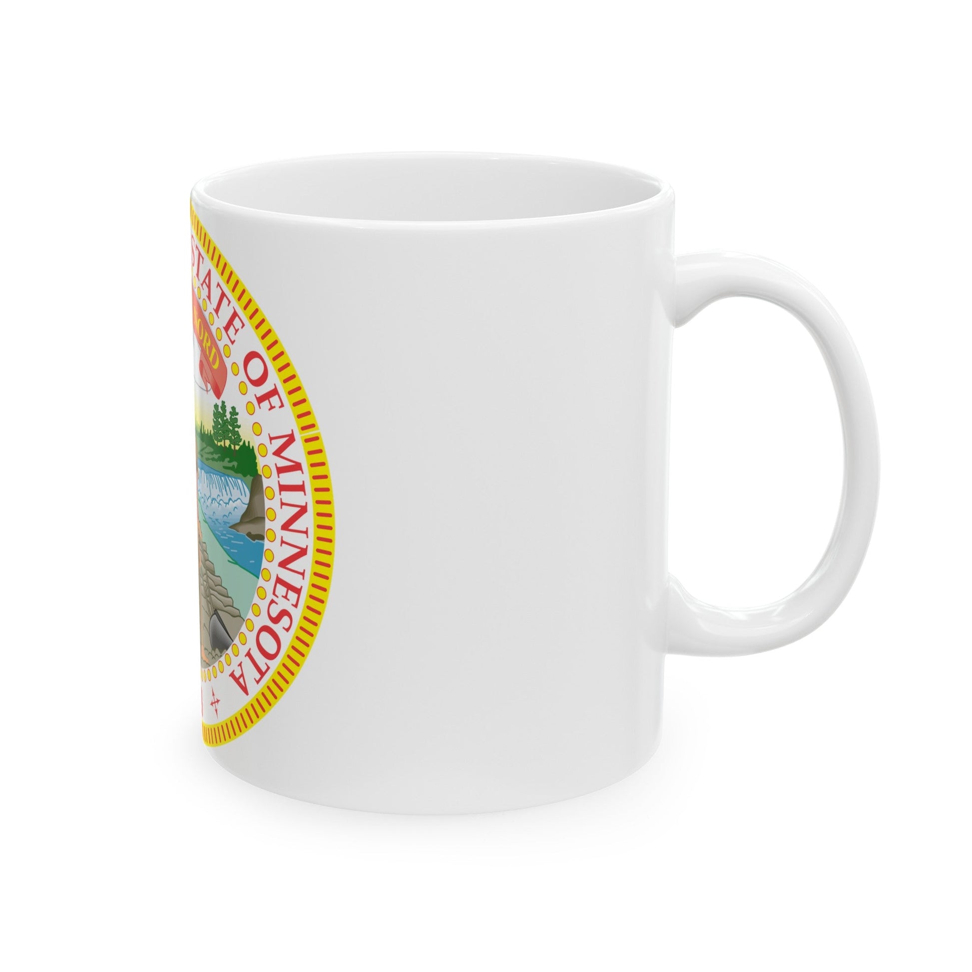 Minnesota State Seal - White Coffee Mug-The Sticker Space