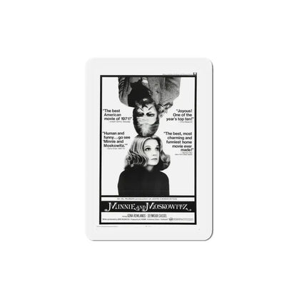 Minnie and Moskowitz 1971 Movie Poster Refrigerator Magnet 3 Inch - The Sticker Space