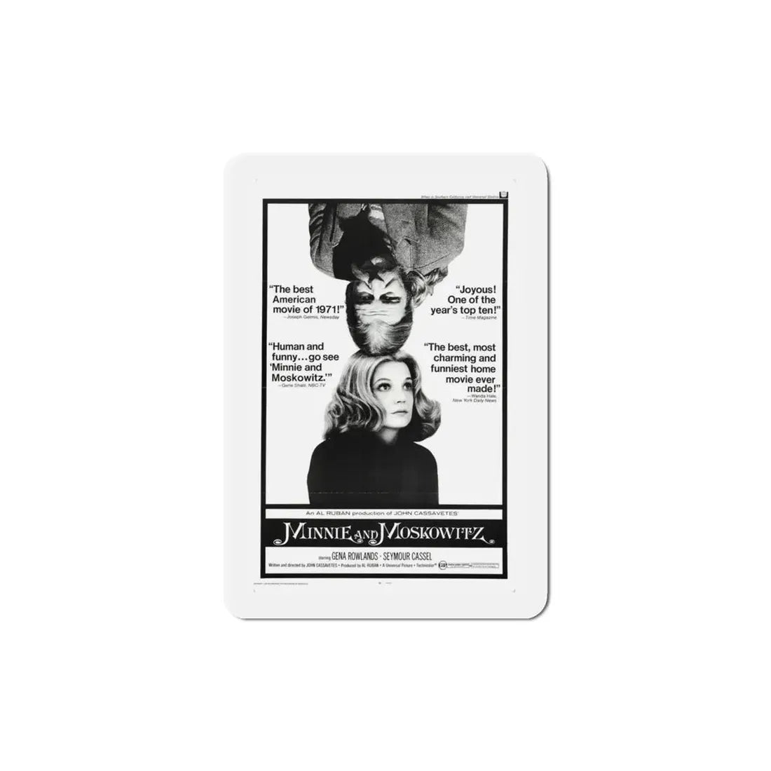 Minnie and Moskowitz 1971 Movie Poster Refrigerator Magnet - The Sticker Space