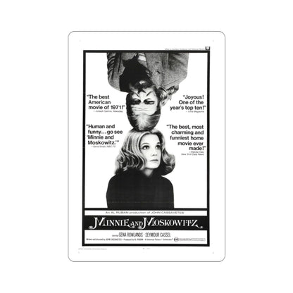 Minnie and Moskowitz 1971 Movie Poster STICKER Vinyl Die-Cut Decal-3 Inch-The Sticker Space