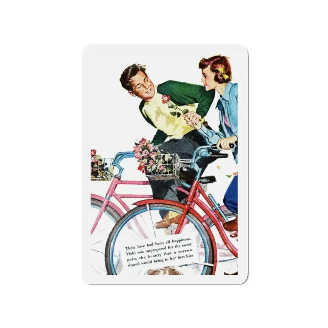 Miracle in the Springtime, Redbook, March 1949 (Magazine Illustration) Refrigerator Magnet 2 Inch - The Sticker Space