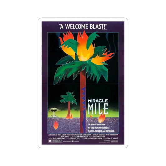 Miracle Mile 1989 Movie Poster - STICKER Vinyl Kiss-Cut Decal 2 Inch White - The Sticker Space