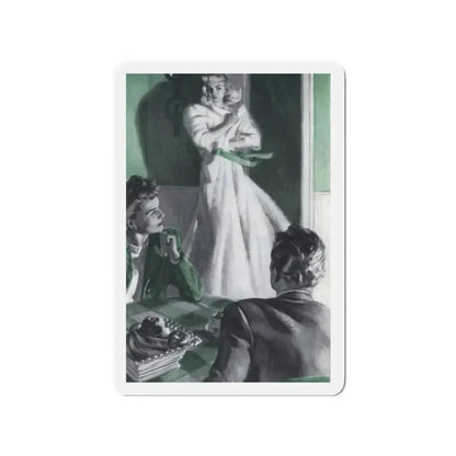 Miracle Mountain (2), Cosmopolitan, January 1944 (Magazine Illustration) Refrigerator Magnet 2 Inch - The Sticker Space