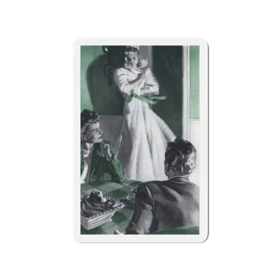 Miracle Mountain (2), Cosmopolitan, January 1944 (Magazine Illustration) Refrigerator Magnet 3 Inch - The Sticker Space